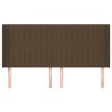 VidaXL Zagłówek uszak, ciemnobrązowy, 183x16x118/128 cm, tkanina