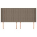 VidaXL Zagłówek uszak, kolor taupe, 163x16x118/128 cm, tkanina