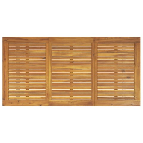 ZESTAW JADALNIANY OGRODOWY 5-CZĘŚCIOWY Z DREWNA AKACJOWEGO I METALU