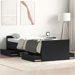 RAMKA ŁÓŻKA BEZ MATERACA CZARNY DĄB 75X190CM