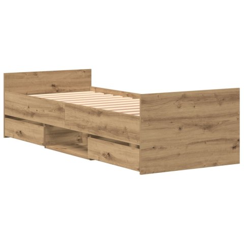 ŁÓŻKO BEZ MATERACA ARTISAN OAK 75X190CM