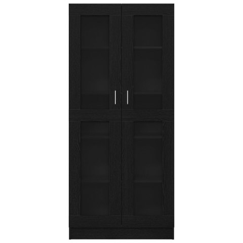 REGAŁY NA KSIĄŻKI 2 SZT. CZARNY DĄB 82,5X30,5X185CM DREWNO INŻYNIERYJNE