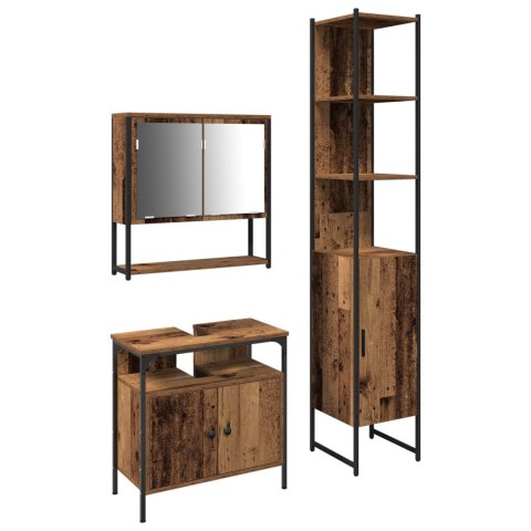 SZAFKA ŁAZIENKOWA Z WBUDOWANĄ UMYWALKĄ W STYLU VINTAGE