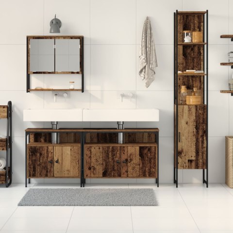 SZAFKA POD UMYWALKĘ Z WBUDOWANĄ UMYWALKĄ - STARE DREWNO