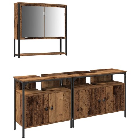 SZAFKA POD UMYWALKĘ Z WBUDOWANĄ UMYWALKĄ W STARYM DREWNIE