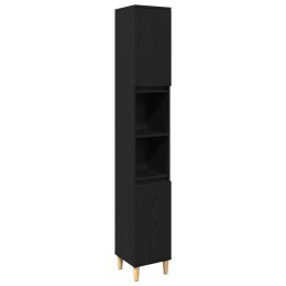 ZESTAW 3-CZĘŚCIOWY MEBLI ŁAZIENKOWYCH Z CZARNEGO DĘBU