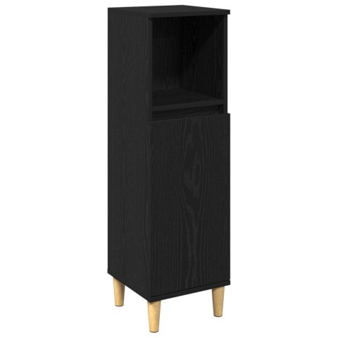 ZESTAW 3-CZĘŚCIOWY MEBLI ŁAZIENKOWYCH Z CZARNEGO DĘBU