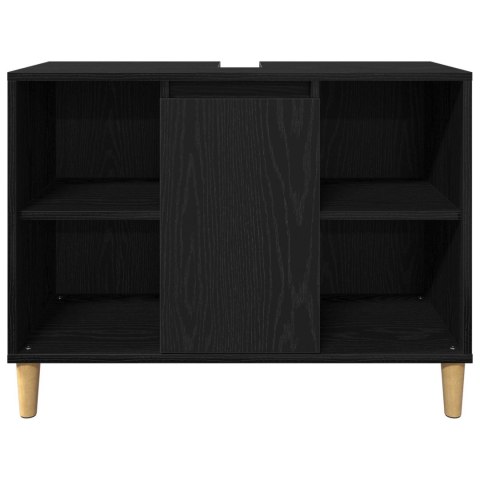 ZESTAW 3-CZĘŚCIOWY MEBLI ŁAZIENKOWYCH Z CZARNEGO DĘBU