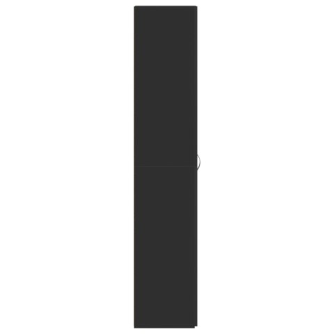 SZAFKA NA BUTY CZARNA 80X35,5X180CM Z MATERIAŁU DREWNOPOCHODNEGO