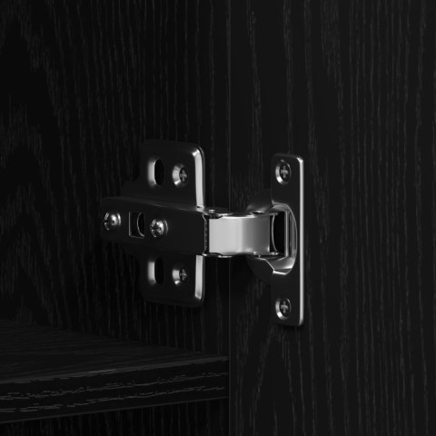 SZAFKA NA BUTY CZARNY DĄB 80X35,5X180CM Z MATERIAŁU DREWNOPOCHODNEGO