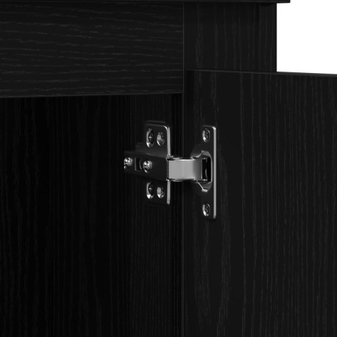 WYSOKA SZAFKA CZARNY DĄB 132X35,5X103,5CM