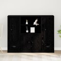 WYSOKI STOLIK CZARNY DĄB 132X35,5X103,5CM DREWNO INŻYNIERYJNE