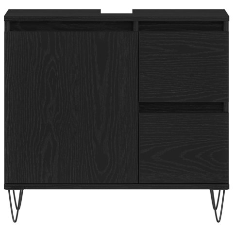 ZESTAW MEBLI ŁAZIENKOWYCH 3-CZĘŚCIOWY CZARNY DĄB