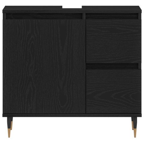 ZESTAW MEBLI ŁAZIENKOWYCH 3-CZĘŚCIOWY CZARNY DĄB