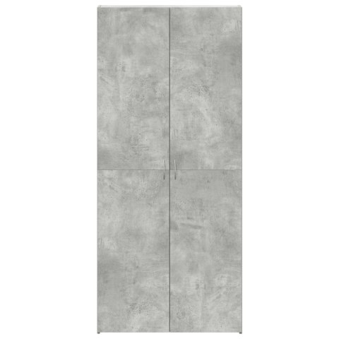 SZAFKA NA BUTY SZARY BETON 80X35,5X180CM Z MATERIAŁU DREWNOPOCHODNEGO