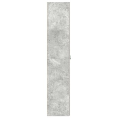 SZAFKA NA BUTY SZARY BETON 80X35,5X180CM Z MATERIAŁU DREWNOPOCHODNEGO