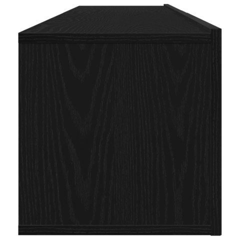 ZESTAW SZAFEK RTV 2-CZĘŚCIOWYCH CZARNY Z MATERIAŁÓW CH