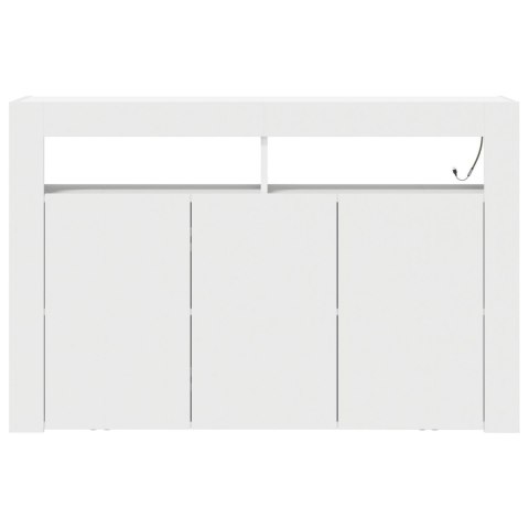 BIAŁY KREDENS BIAŁY DREWNO INŻYNIERYJNE 116X 30X 75CM