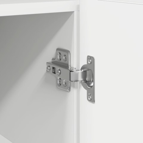 BIAŁY KREDENS BIAŁY DREWNO INŻYNIERYJNE 116X 30X 75CM