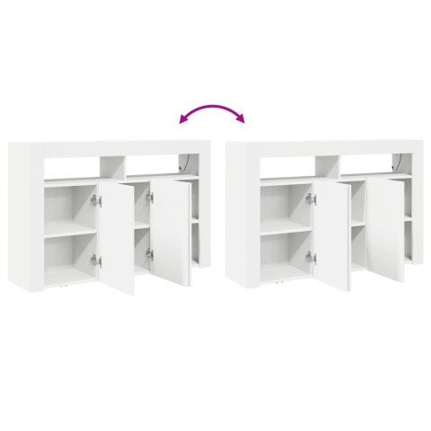 BIAŁY KREDENS BIAŁY DREWNO INŻYNIERYJNE 116X 30X 75CM