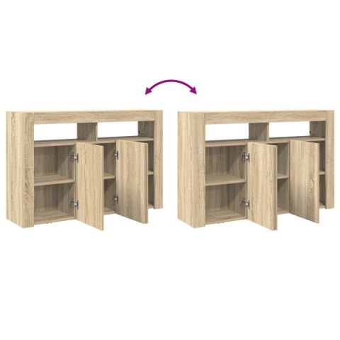 KOMODA DĄB SONOMA DREWNO KOMPOZYTOWE 116X30X75CM KOMODA