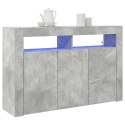 STOLIK SZARY DREWNO INŻYNIERYJNE 116X 30X 75CM PROSTOKĄTNY