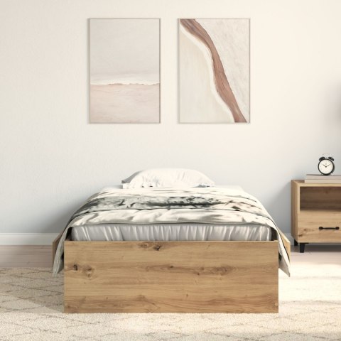 ŁÓŻKO ARTISAN DĄB 90X190CM Z DREWNA INŻYNIERYJNEGO