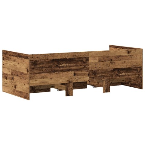 VidaXL Rustykalny tapczan Stare drewno Drewno inżynieryjne 90 x 200 cm