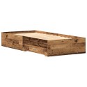 STELAŻ ŁÓŻKA STARE DREWNO 90X190CM DREWNO INŻYNIERYJNE