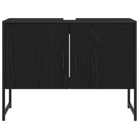 ZESTAW MEBLI ŁAZIENKOWYCH 2 CZĘŚCIOWY CZARNY DĄB