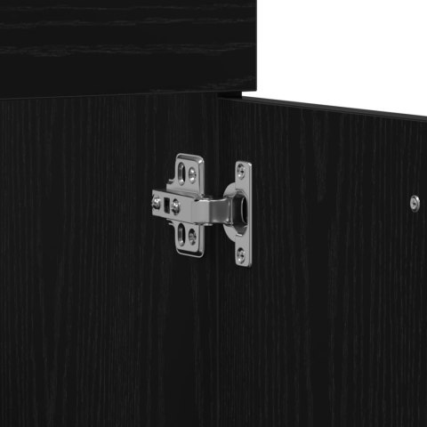 ZESTAW MEBLI ŁAZIENKOWYCH 4 CZĘŚCIOWY CZARNY DĄB