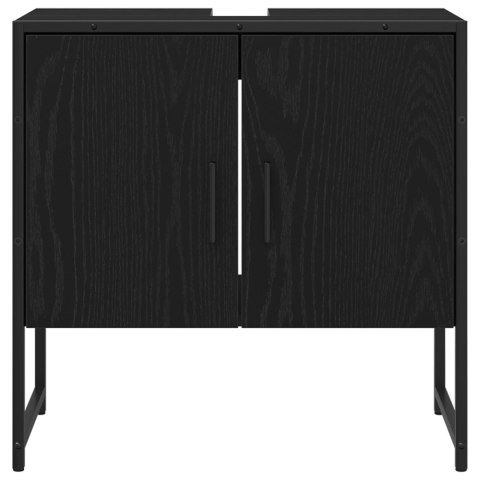 ZESTAW SZAFEK ŁAZIENKOWYCH 2 SZTUKI CZARNY DĄB