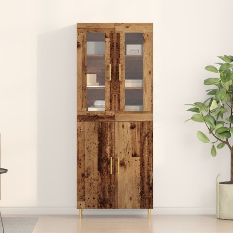 WYŻSZA SZAFKA STARE DREWNO 69.5X34X180CM