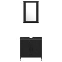 ZESTAW MEBLI ŁAZIENKOWYCH 3-CZĘŚCIOWY CZARNY DĄB