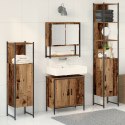ZESTAW MEBLI ŁAZIENKOWYCH 4 ELEMENTY STARE DREWNO