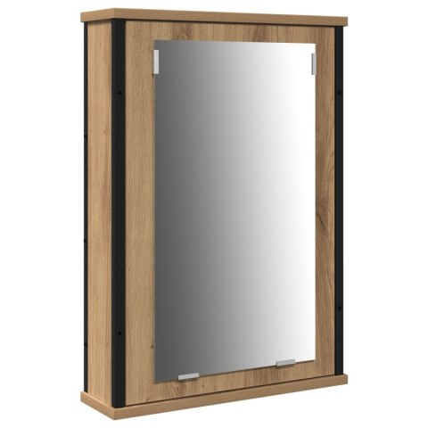 ZESTAW TOALETKI 3-CZĘŚCIOWY BRĄZOWY DĄB Z DREWNA INŻYNIERYJNEGO