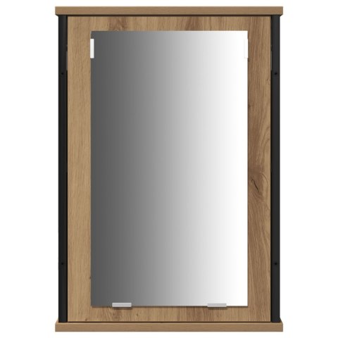 ZESTAW TOALETKI 3-CZĘŚCIOWY BRĄZOWY DĄB Z DREWNA INŻYNIERYJNEGO