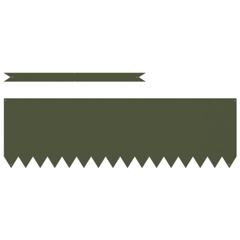 VidaXL Obrzeża trawnika 50 sztuk Oliwkowy 100x0,5x30 cm Stal