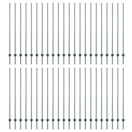SŁUPKI OGRODOWE 44 SZT. U-CHANNEL ZIELONY 200CM STAL