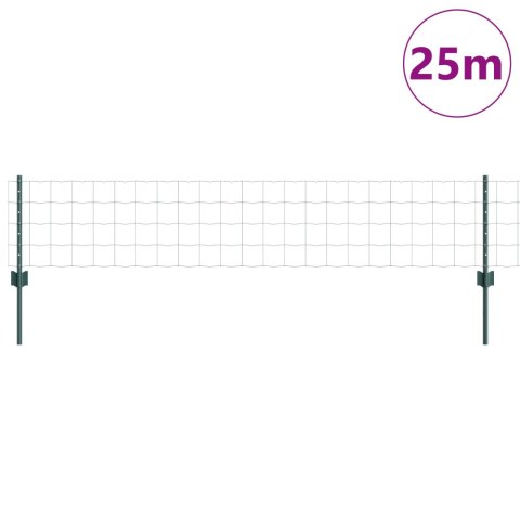 EURO PŁOT Z 11 SŁUPKAMI ZIELONY 0,4X25M STAL