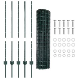 PŁOT EURO Z 5 SŁUPKAMI U ZIELONY 1X10M STALOWY
