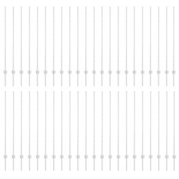 SŁUPY U-CHANNEL 88 SZT. SREBRNE 180CM STALOWE
