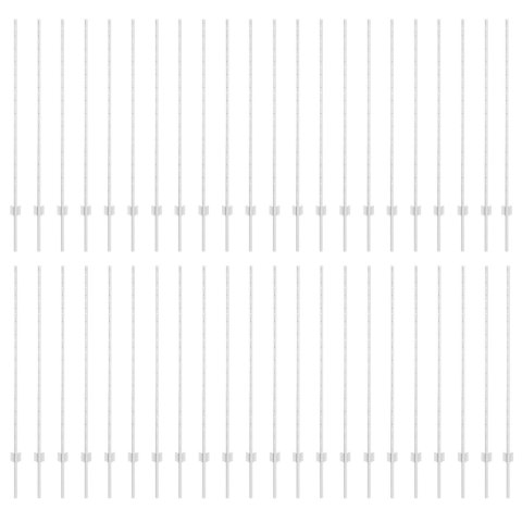 SŁUPY U-CHANNEL 88 SZT. SREBRNE 180CM STALOWE