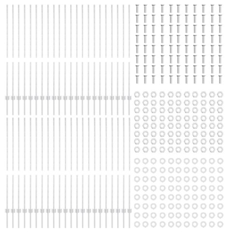 SŁUPY U-CHANNEL 88 SZT. SREBRNE 180CM STALOWE