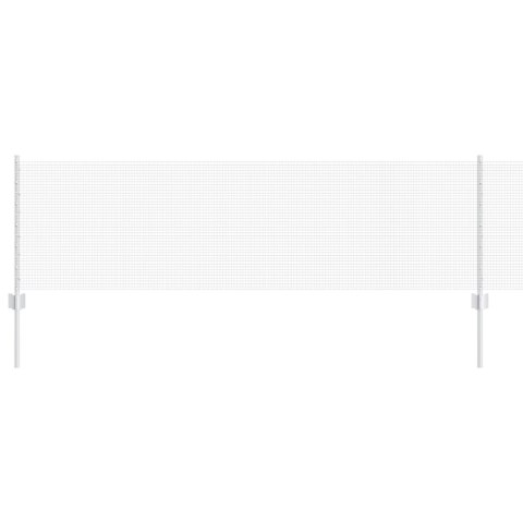 SIATKA SPAWANA Z 11 SŁUPKAMI U SREBRNA 0.6X25M STAL