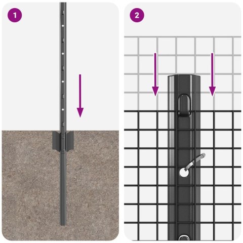 ZESTAW SIATKI DLA KURCZAKÓW ZESTAW 2 SZARY METAL DUŻY