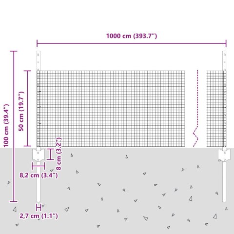 ZESTAW SIATKI DLA KURCZAKÓW ZESTAW 2 SZARY METAL DUŻY