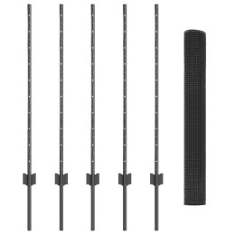 ZESTAW SIATKI NA KURCZAKI ZESTAW 2 SZARY METAL 10X 1M TRWAŁY