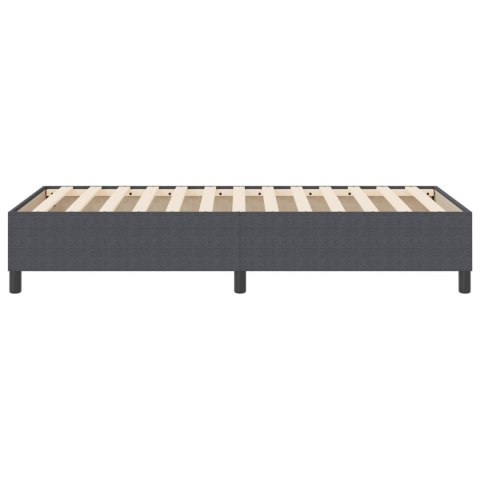 ŁÓŻKO BOX SPRING CIEMNOSZARE 100X200CM Z TKANINY SZTRUKSOWEJ