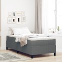 ŁÓŻKO KONTYNENTALNE JASNOSZARY 80X200CM Z MATERIAŁU SZTRUKSOWEGO